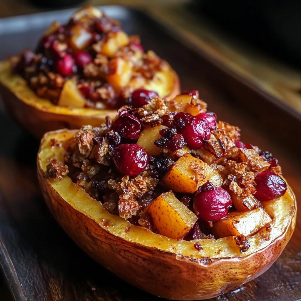 Cranberry Apple Twice-Baked Sweet Potatoes