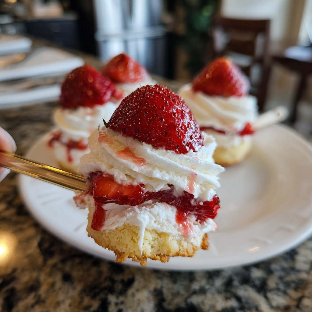 Mini Strawberry Shortcake Pops