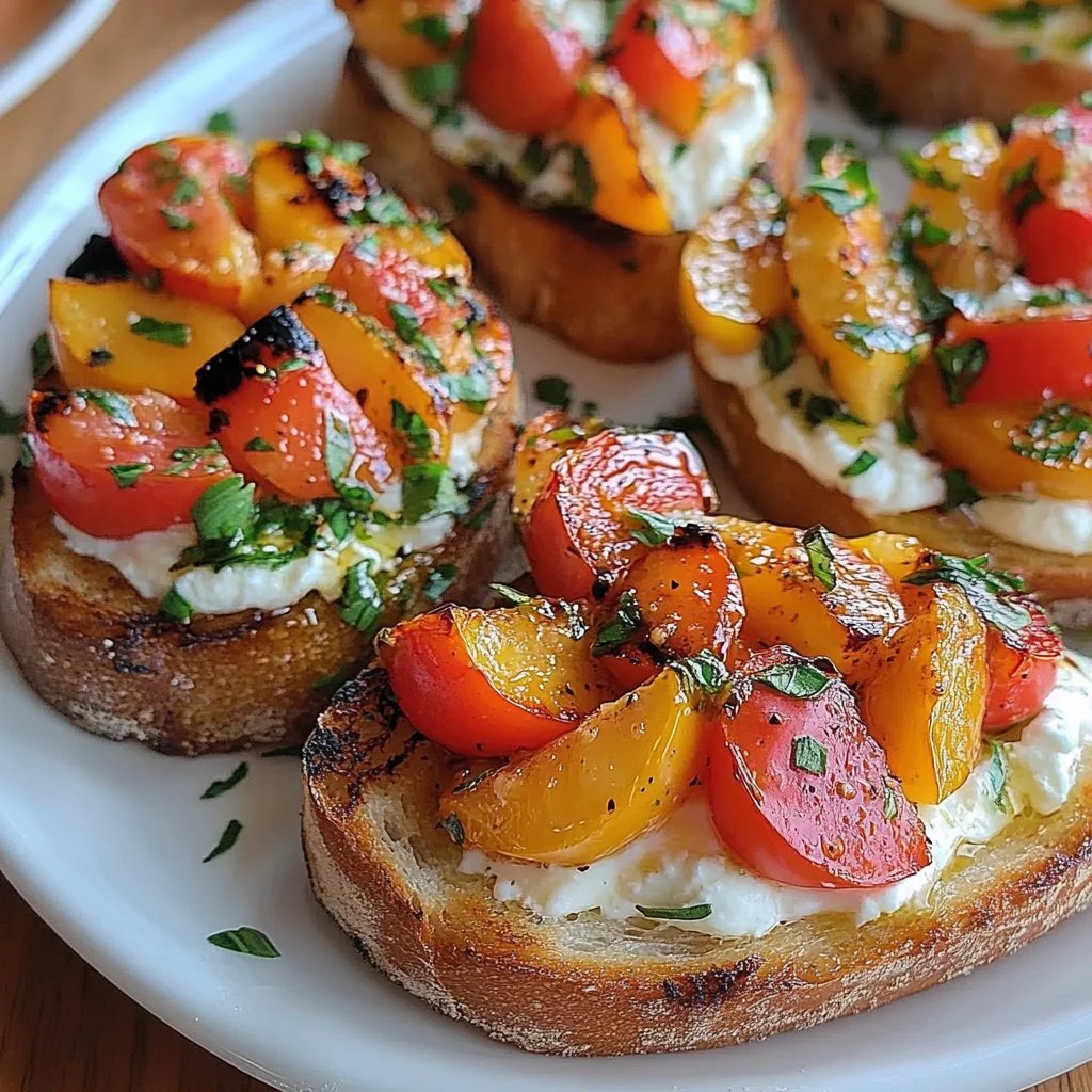 Best Peach Bruschetta w/ Whipped Ricotta: An Incredible 7-Step Recipe