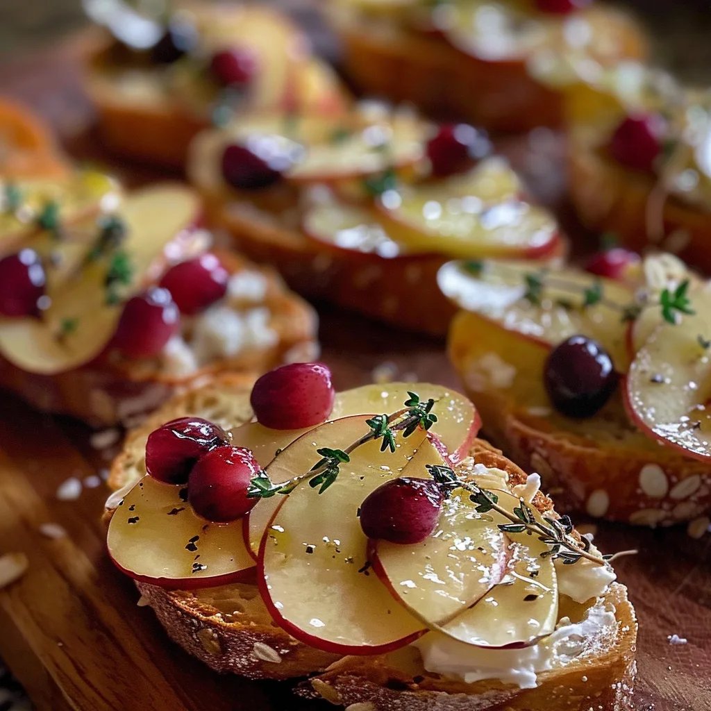 Cranberry Apple Brie Crostini