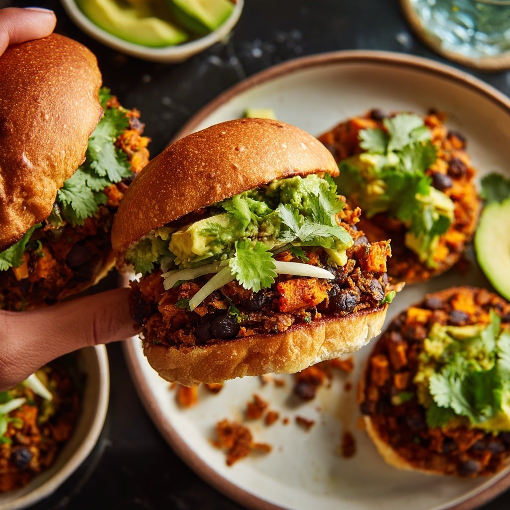 Sweet Potato and Black Bean Sliders