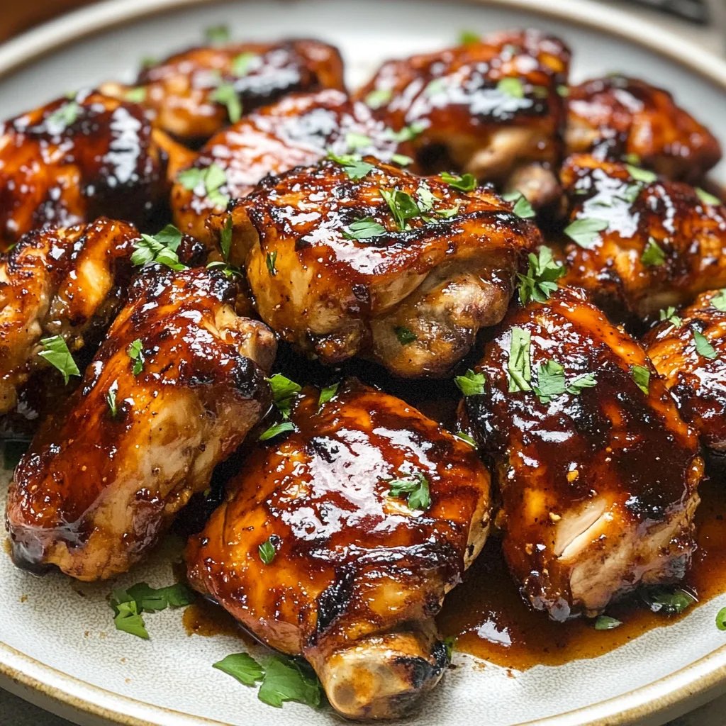 Caramelized BBQ Chicken Thighs in the Oven