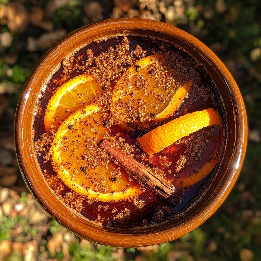 Spiced Mulled Wine Punch with Oranges and Cloves