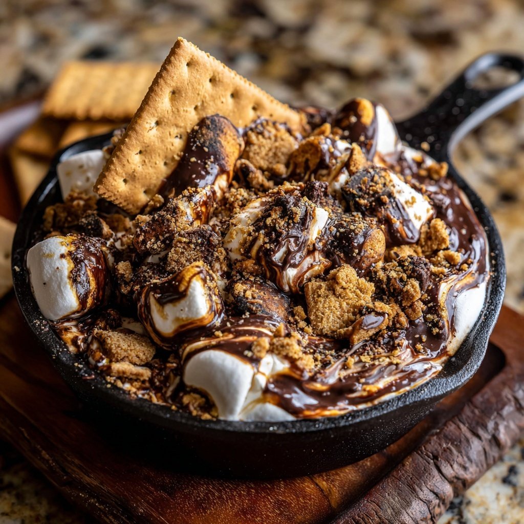 S’mores Dip with Graham Cracker
