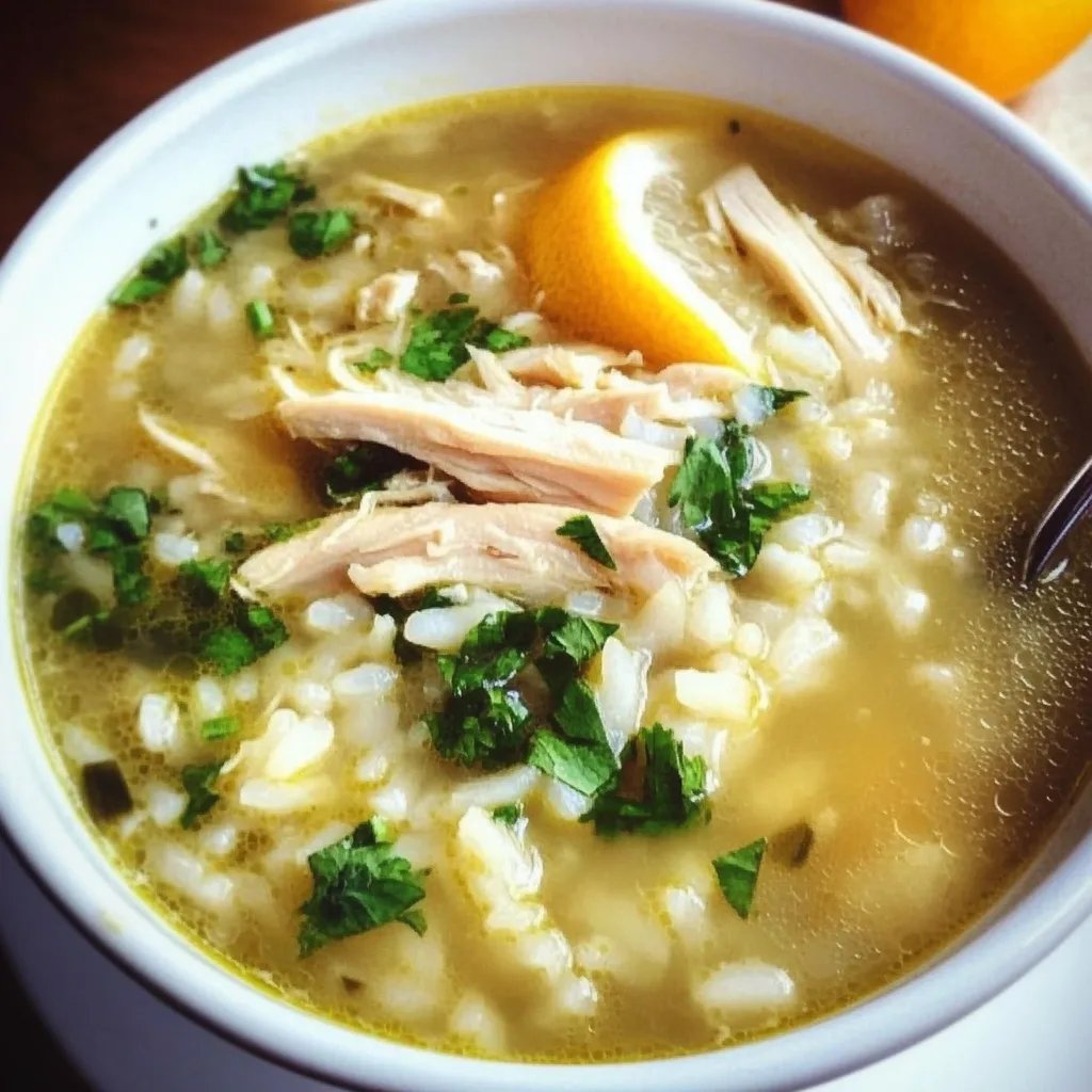 Chicken Lemon Rice Soup