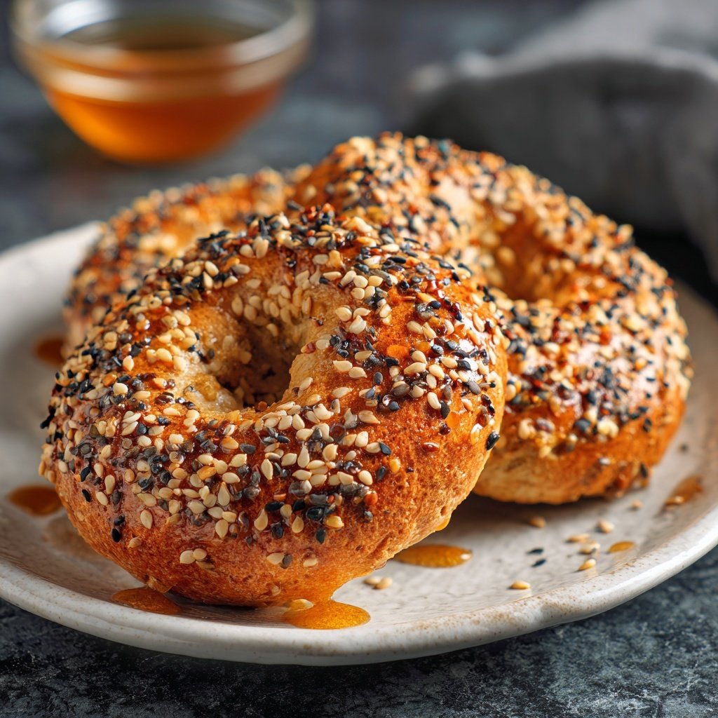 Protein Bagels with Hemp Seeds Nutty