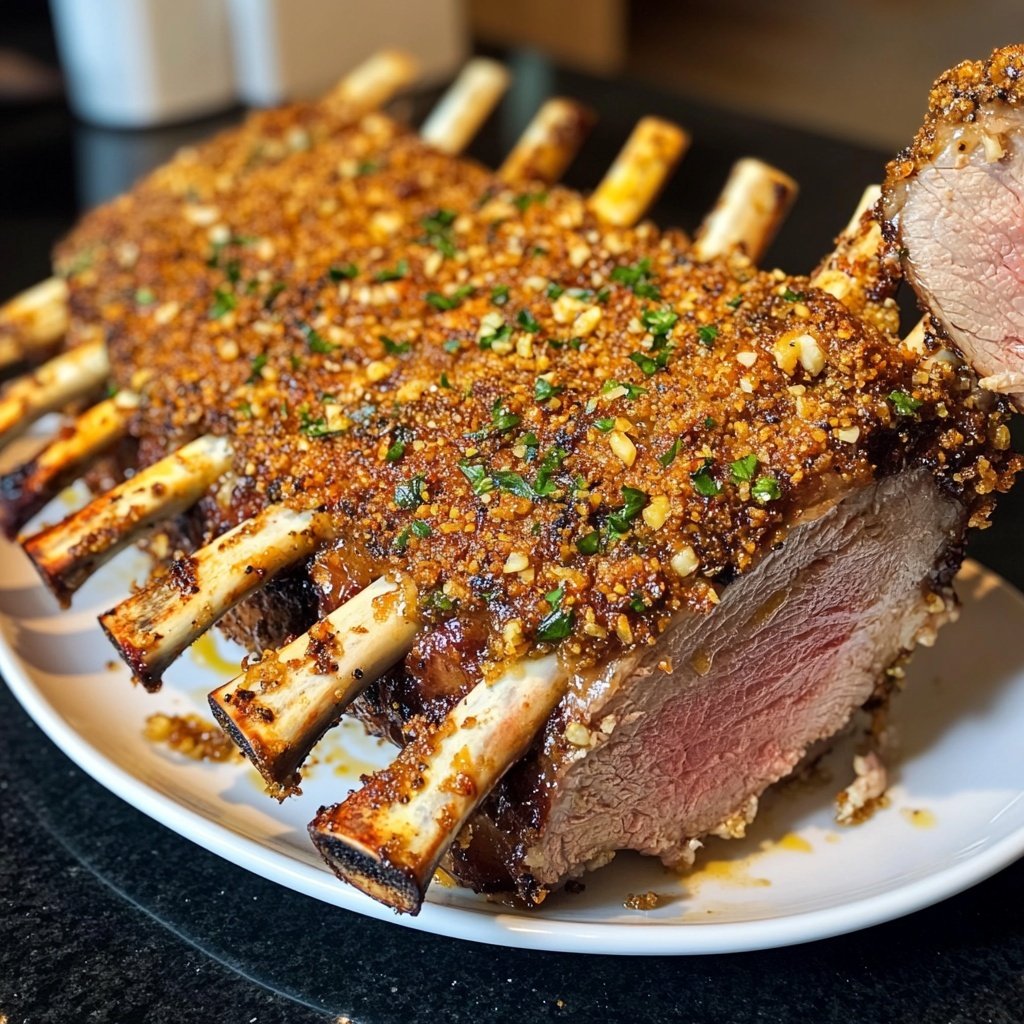 Garlic Herb-Crusted East Coast Rack Lamb