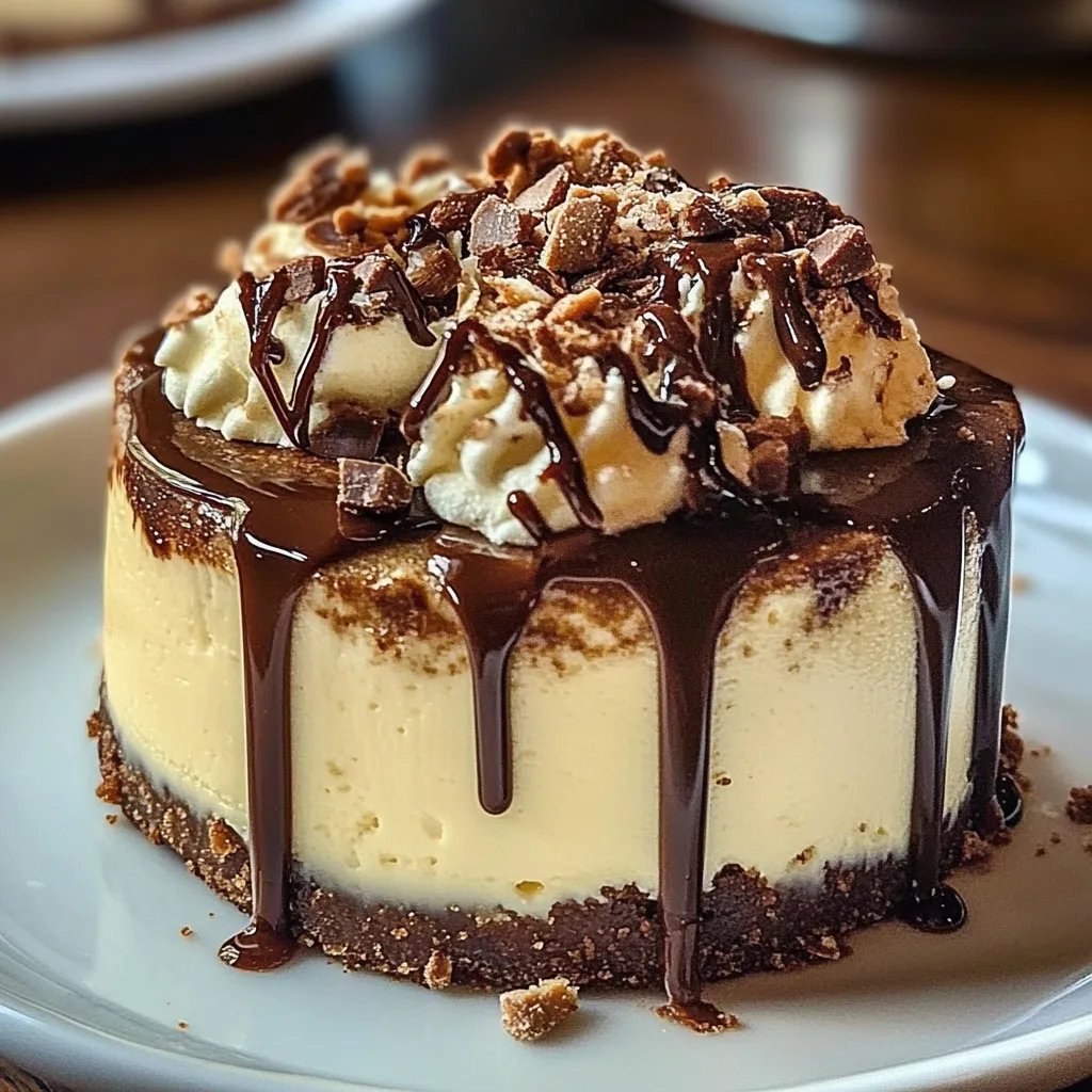 No Bake Turtle Mini Cheesecake