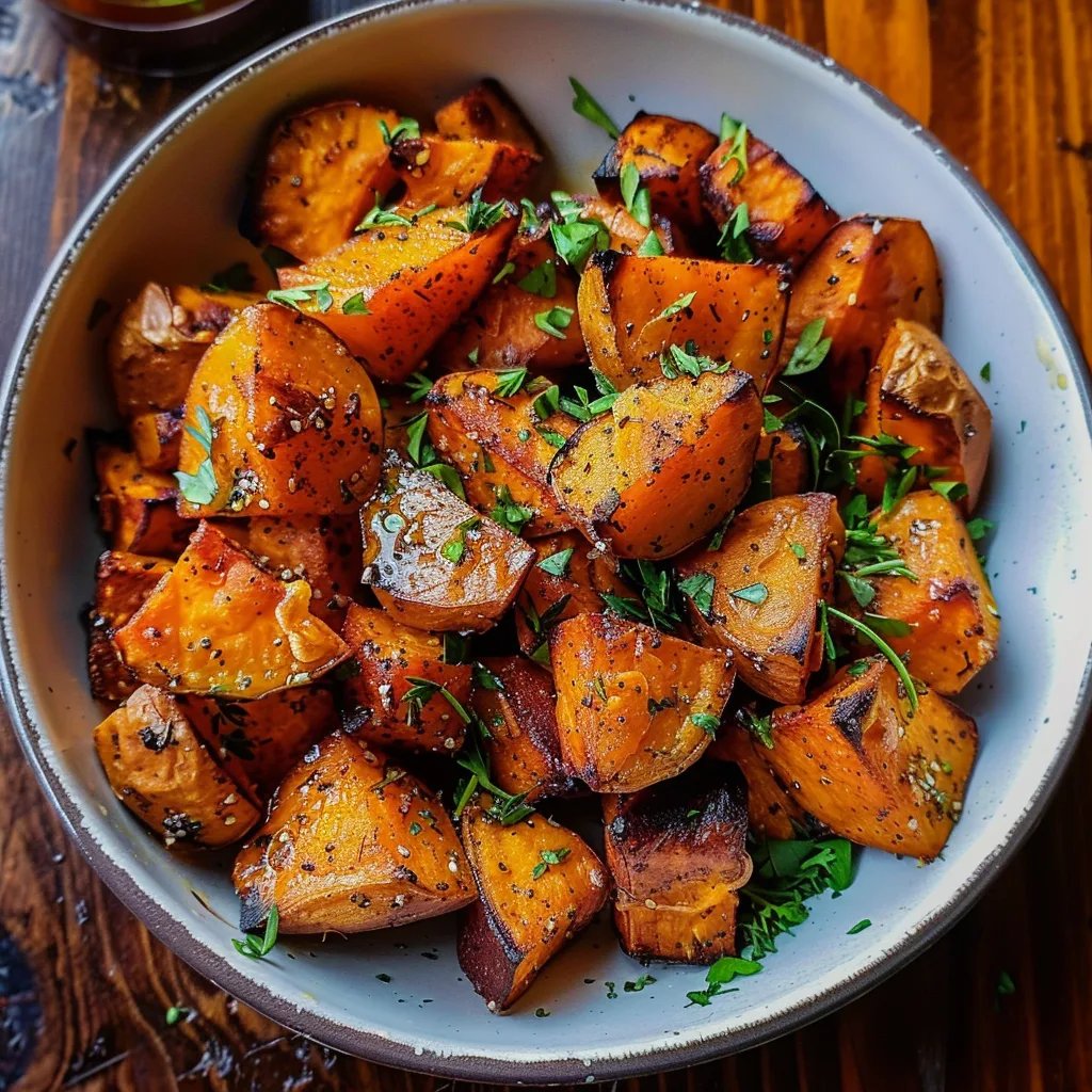 Easy Honey Roasted Sweet Potatoes