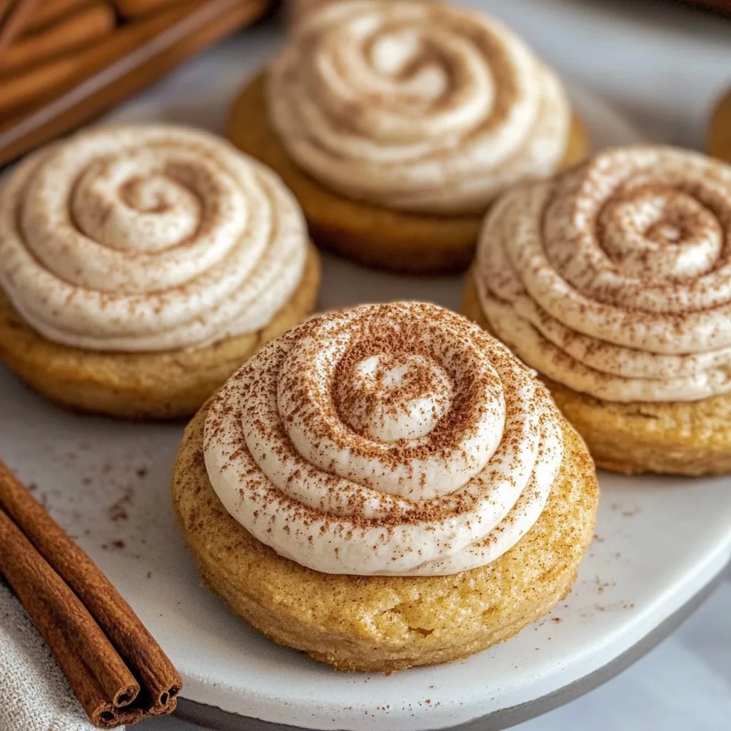 Soft Pumpkin Cookies with Cinnamon Frosting