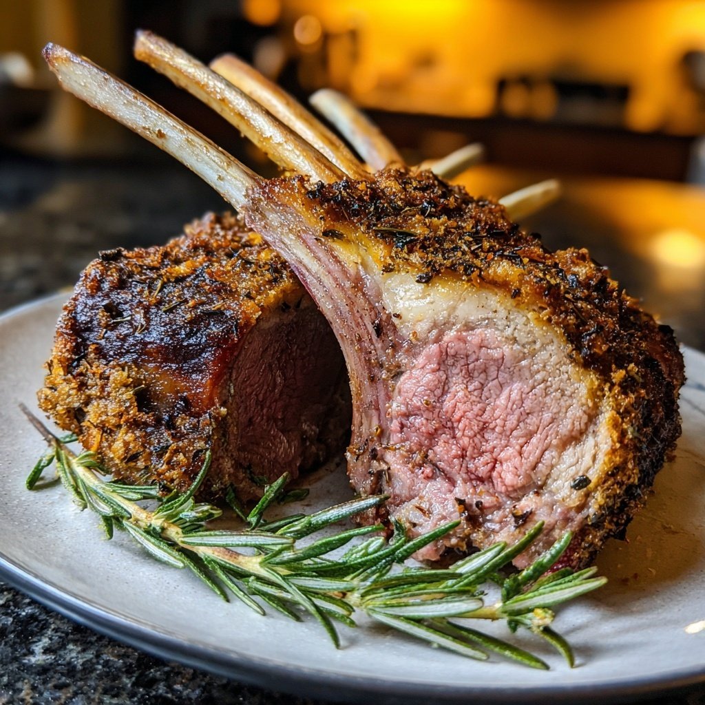 Tender Herb-Crusted Rack of Lamb