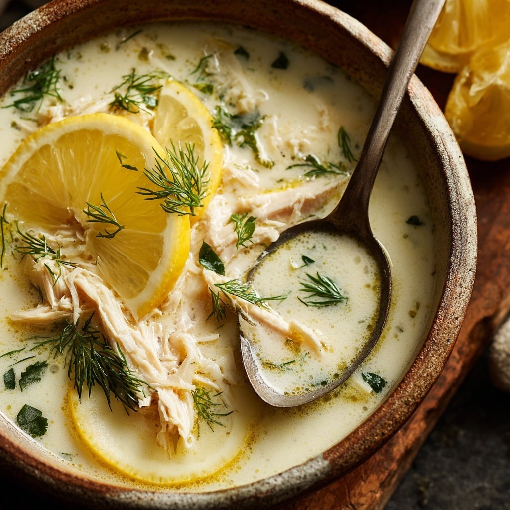 Avgolemono Greek Lemon Chicken Soup