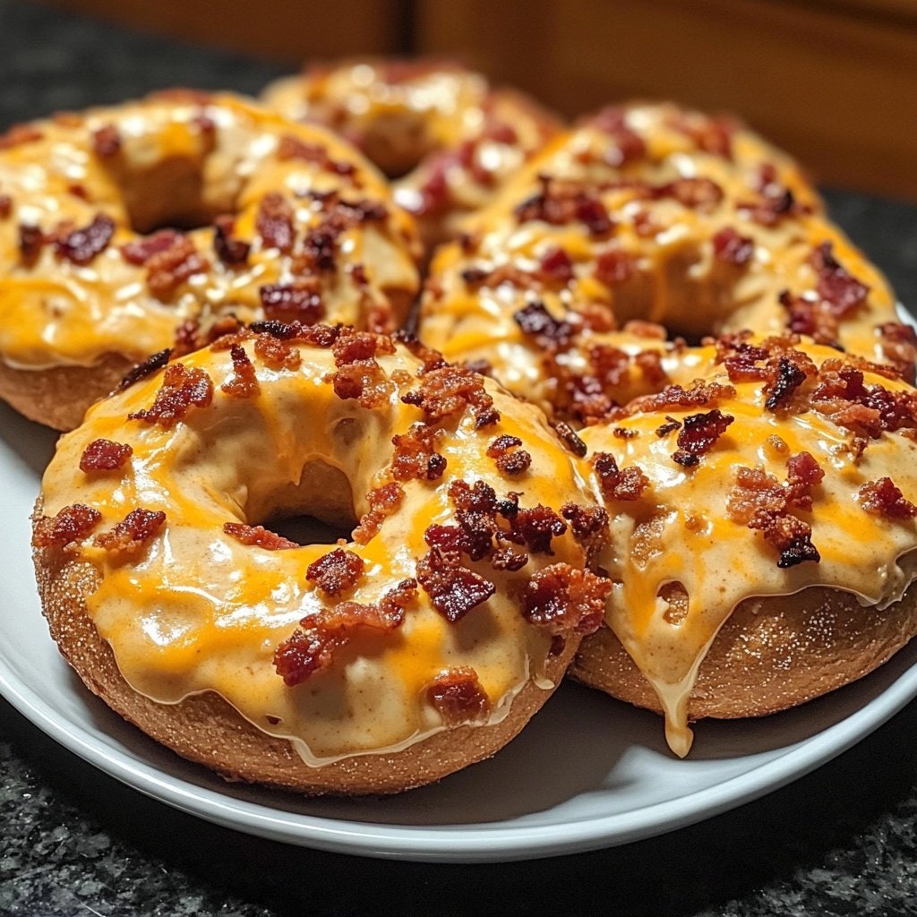 Creamy Bacon Cheddar Bagels