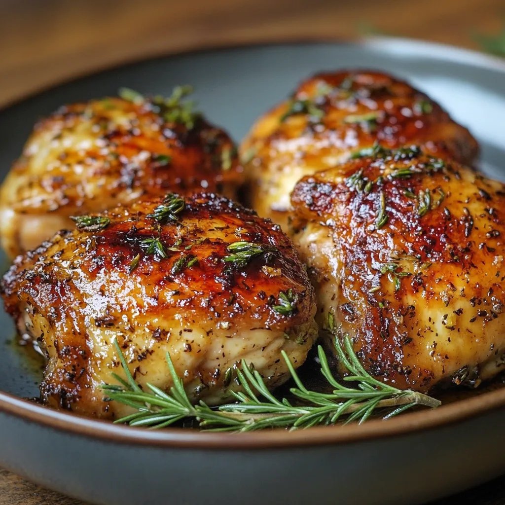 Brown Sugar Dijon Chicken Thighs
