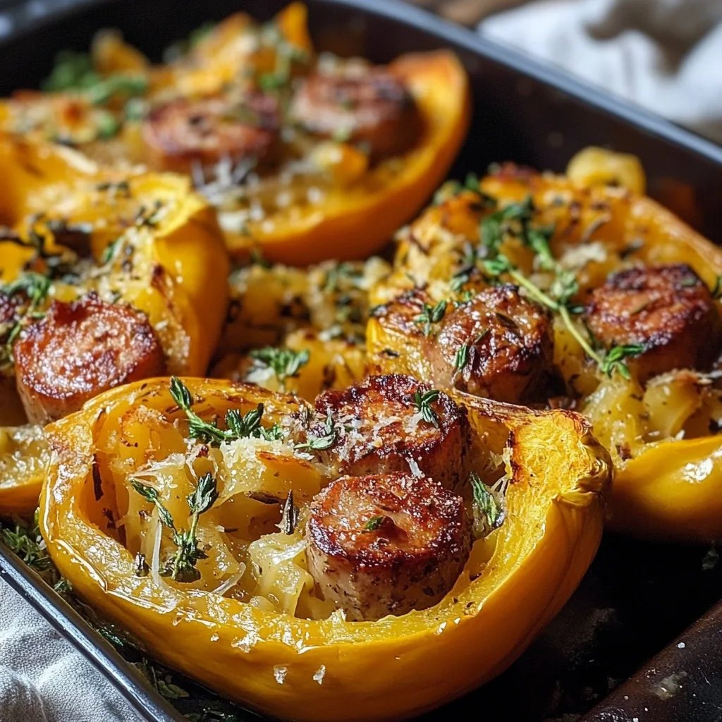 Delicious Autumn Sausage Pasta Squash