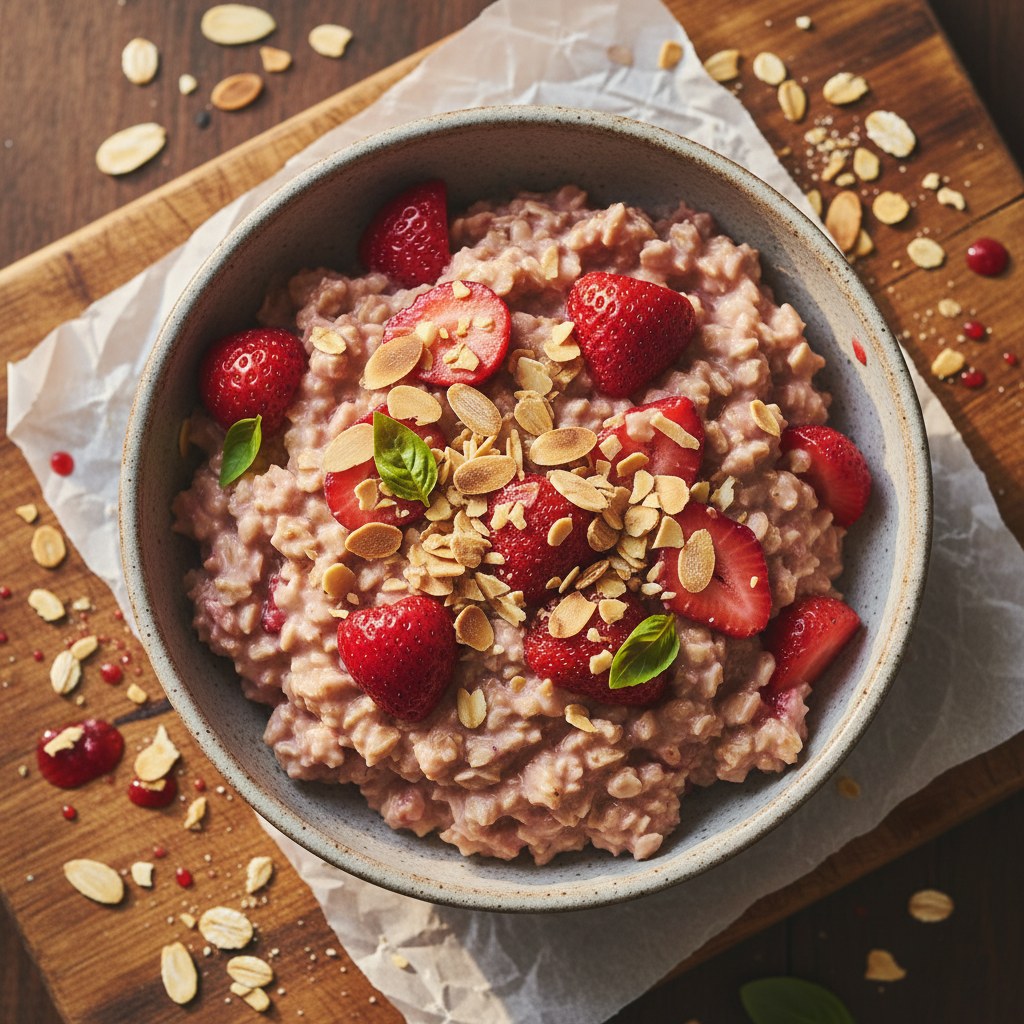 Strawberry Almond Overnight Oats
