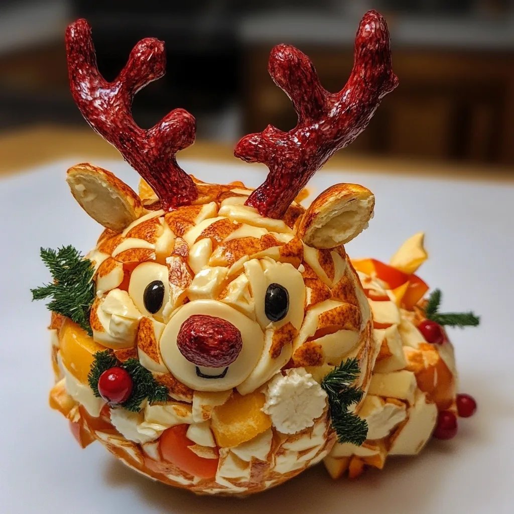 Festive Rudolph Christmas Cheese Ball