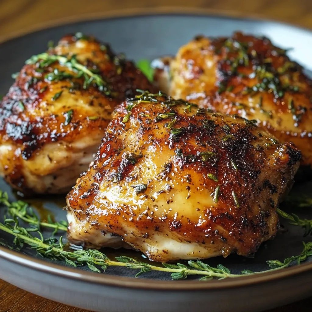 Brown Sugar Dijon Chicken Thighs