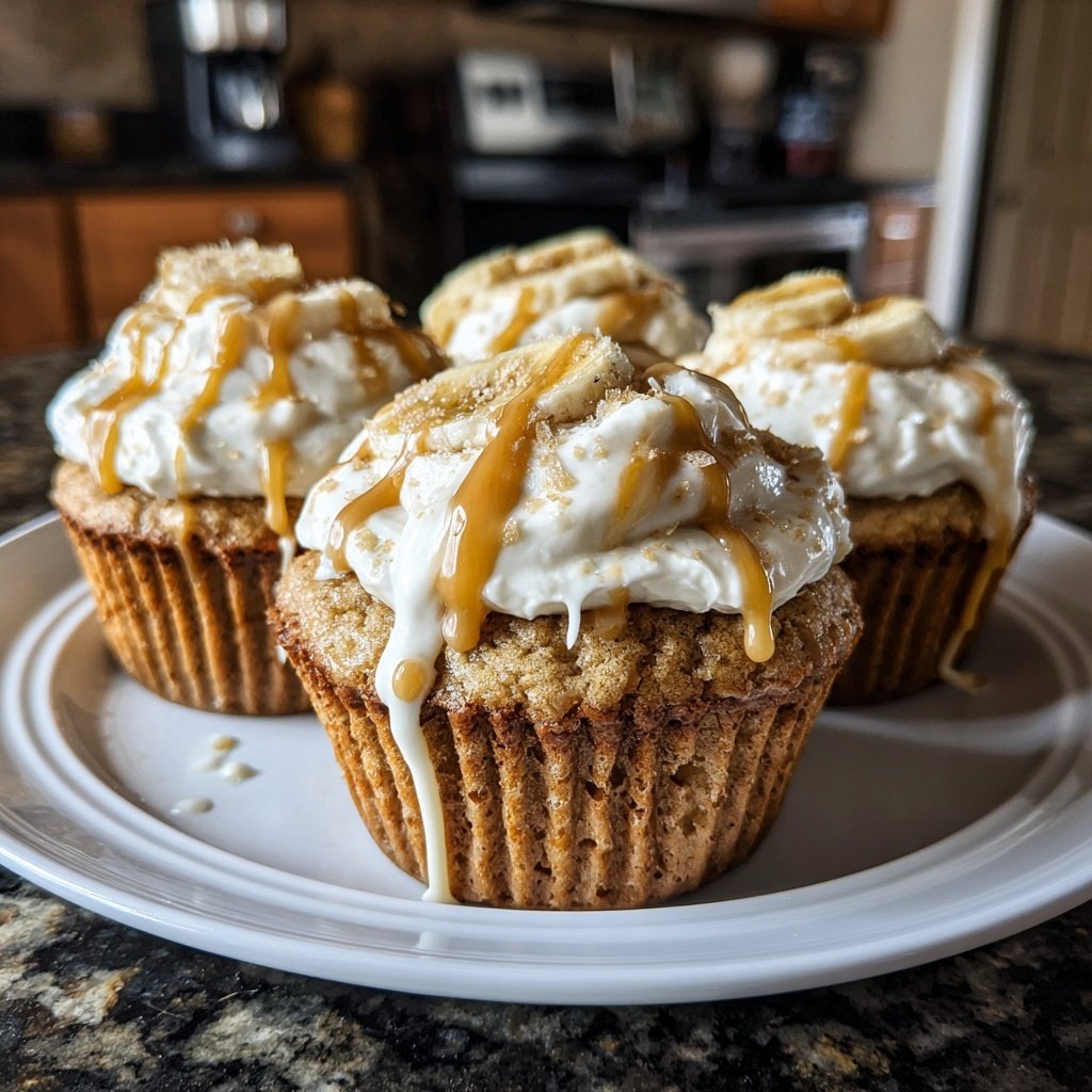 Banana Cheesecake Cupcake Delights