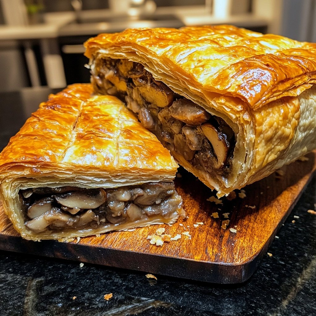 Mushroom Wellington with Rosemary and Pecorino