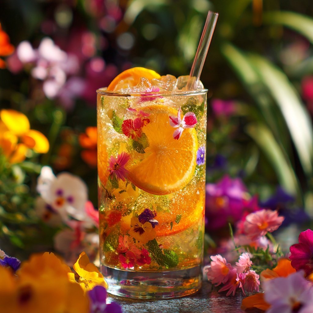 Floral Citrus Spritzer Cocktail