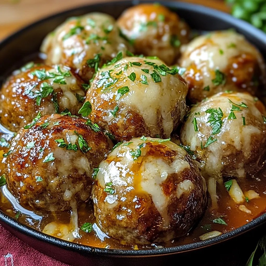 French Onion Meatballs w/ Savory Onion Sauce: An Incredible Ultimate Recipe