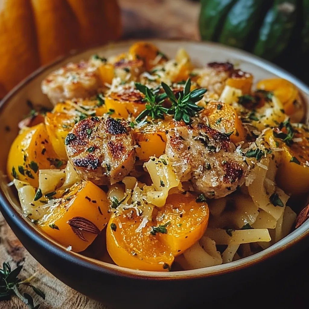 Autumn Sausage Pasta Squash