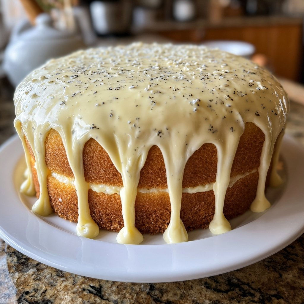 White Chocolate Vanilla Drip Cake