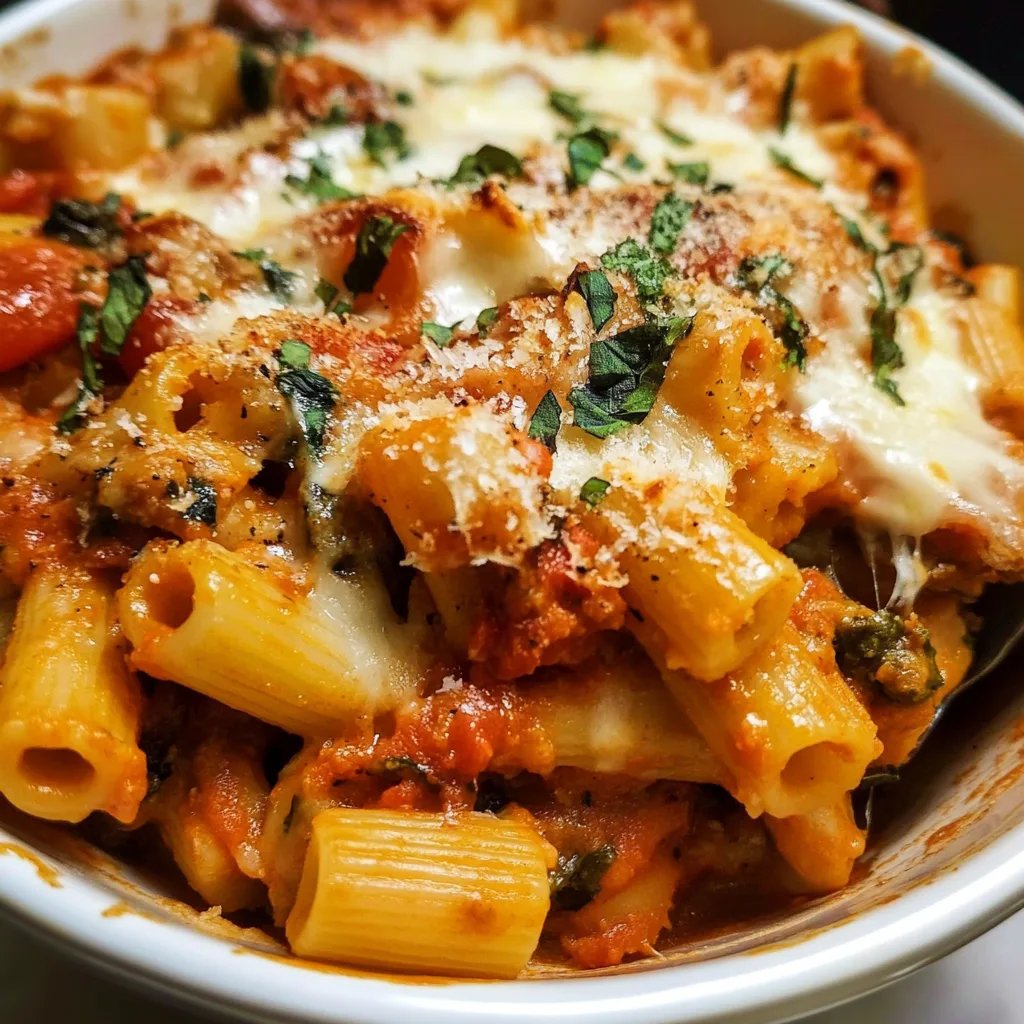 Pasta Bake with Pumpkin Tomato Sauce